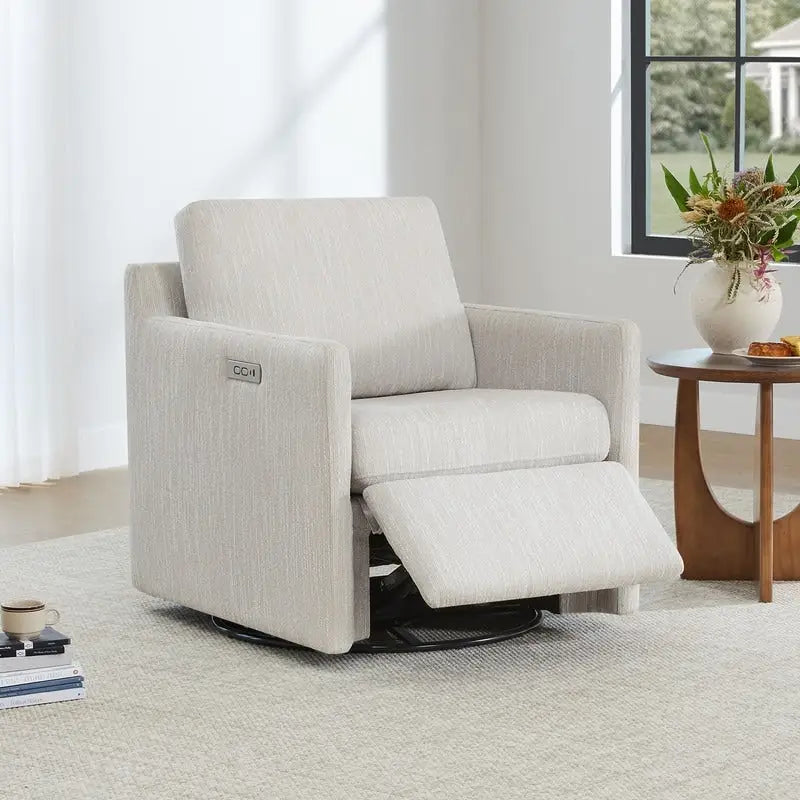 Fauteuil inclinable pivotant électrique avec ports USB et Type-C | Peu encombrant