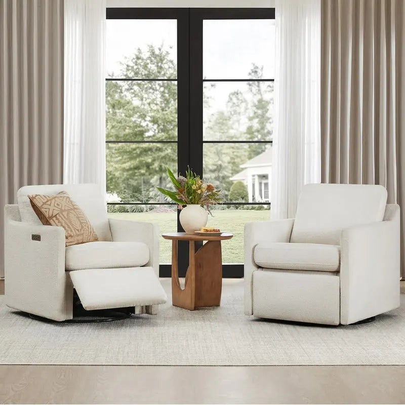Fauteuil inclinable pivotant électrique avec ports USB et Type-C | Peu encombrant