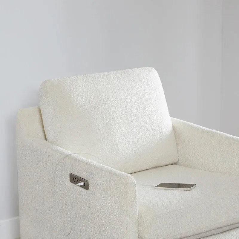 Fauteuil inclinable pivotant électrique avec ports USB et Type-C | Peu encombrant