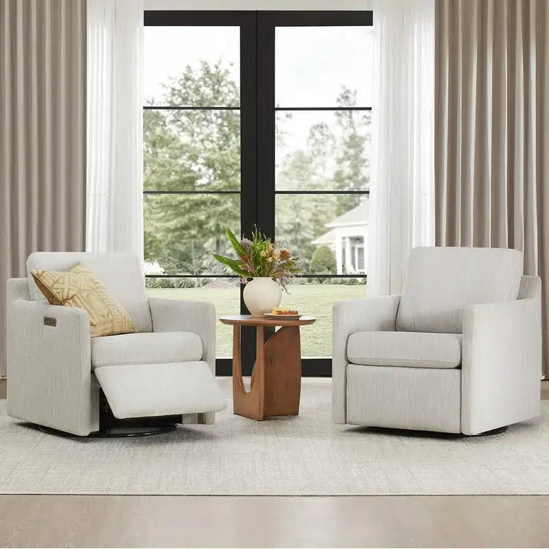 Fauteuil inclinable pivotant électrique avec ports USB et Type-C | Peu encombrant