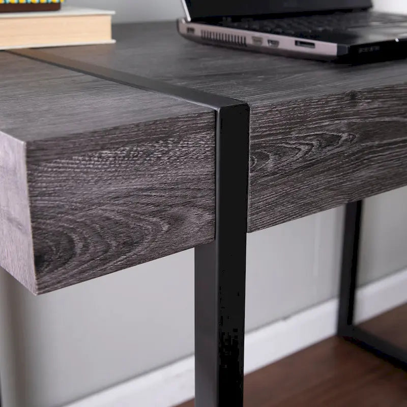 Bureau d'écriture transitionnel en bois noir