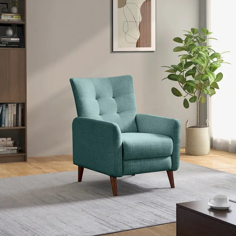 Fauteuil inclinable manuel avec piètement en bois