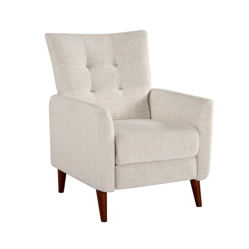Fauteuil inclinable manuel avec piètement en bois