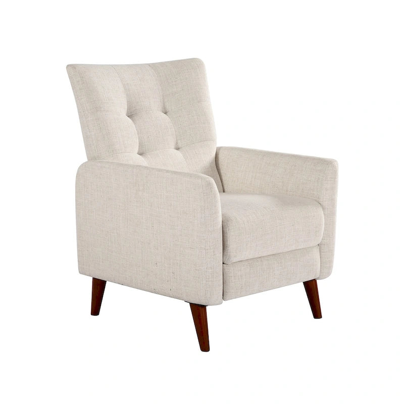 Fauteuil inclinable manuel avec piètement en bois