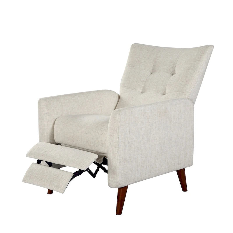 Fauteuil inclinable manuel avec piètement en bois