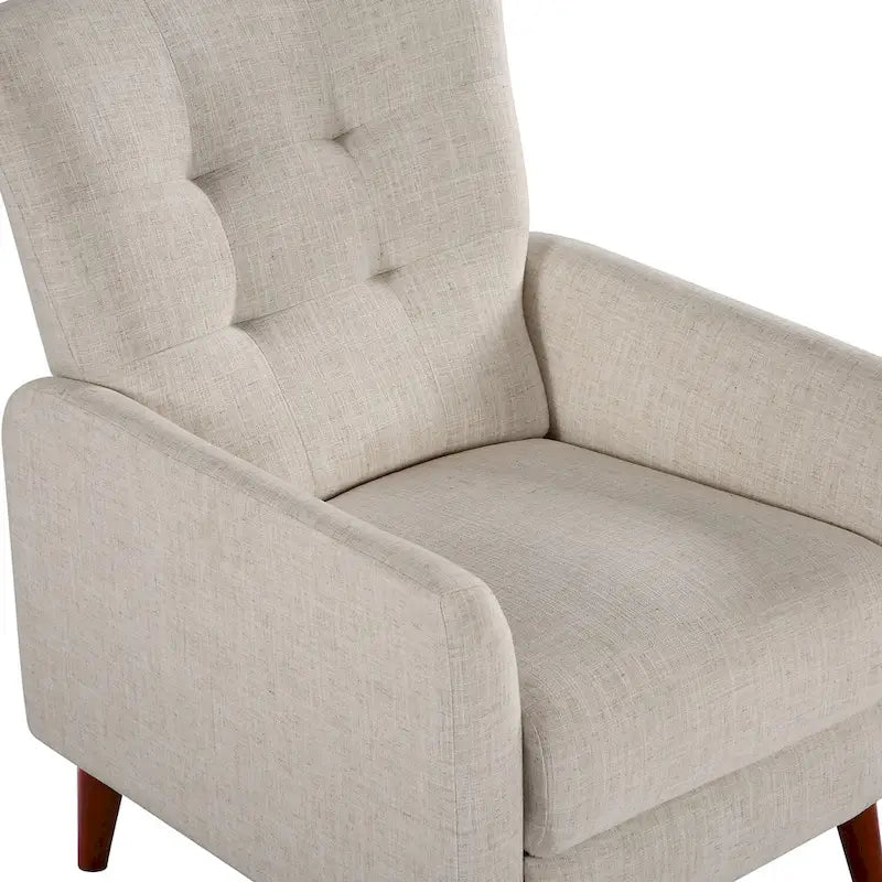 Fauteuil inclinable manuel avec piètement en bois