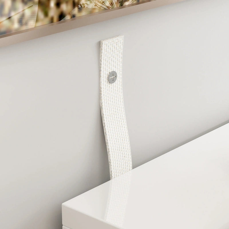 Commode haute brillance à 5 tiroirs avec éclairage LED et plateau spacieux