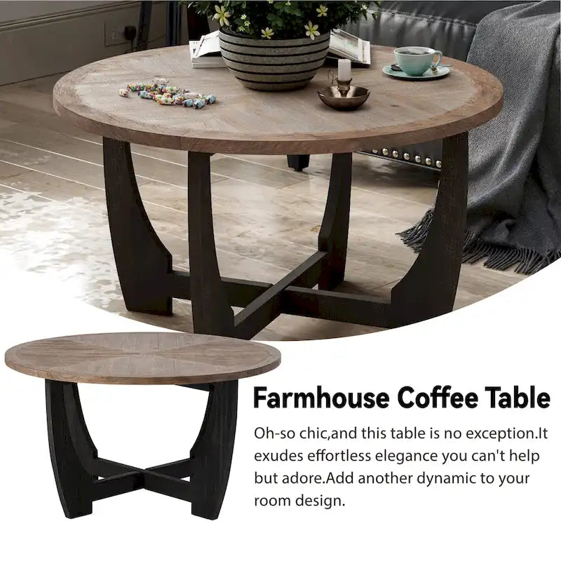 Bout de canapé rustique de ferme | Table d'appoint de style champêtre français pour petits espaces