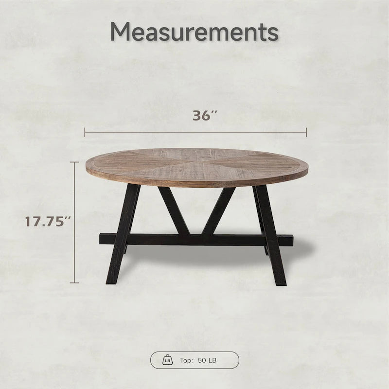 Bout de canapé rustique de ferme | Table d'appoint de style champêtre français pour petits espaces