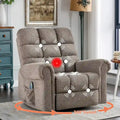 Fauteuil inclinable, pivotant et berçant surdimensionné avec 4 zones de massage