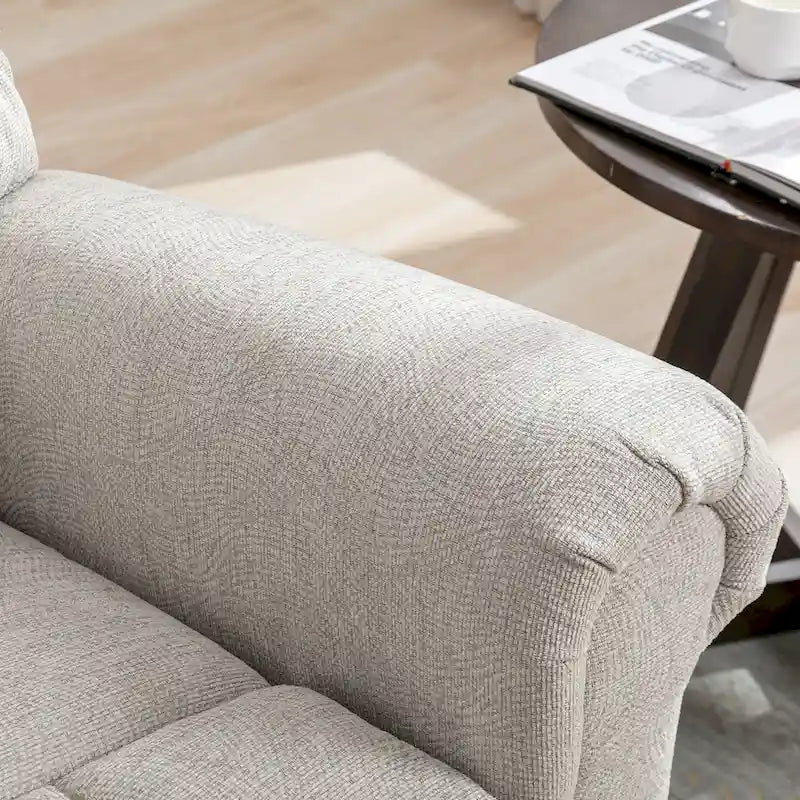 Fauteuil inclinable, pivotant et berçant surdimensionné avec 4 zones de massage