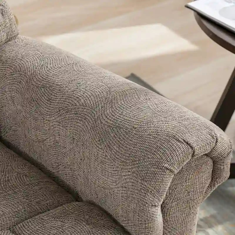Fauteuil inclinable, pivotant et berçant surdimensionné avec 4 zones de massage