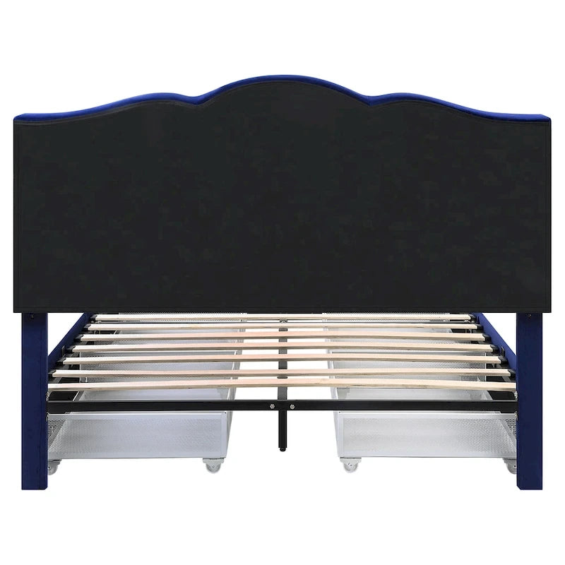 Lit plateforme Art Déco avec rangement 4 tiroirs