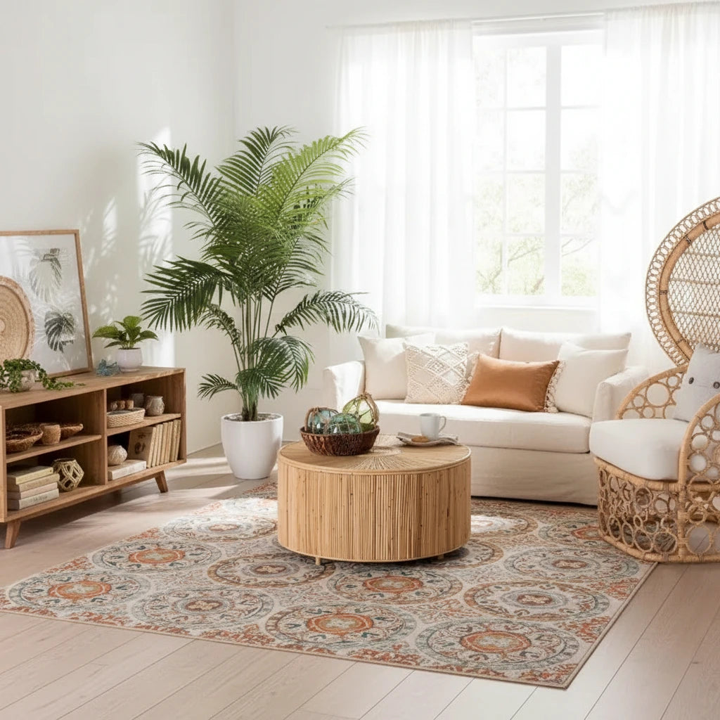 Miami Bohemian Light Honey Rattan Coffee Table