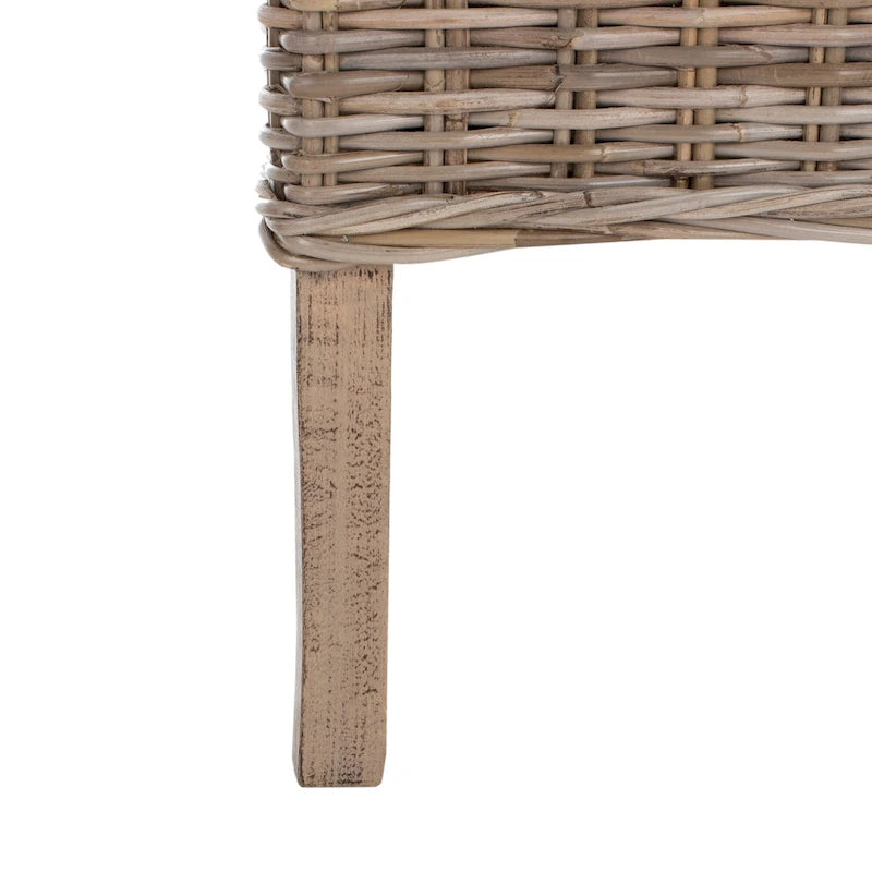 Lot de 2 chaises de salle à manger en rotin naturel