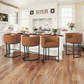 Tabourets de bar modernes de 66 cm avec cadre en métal, lot de 4