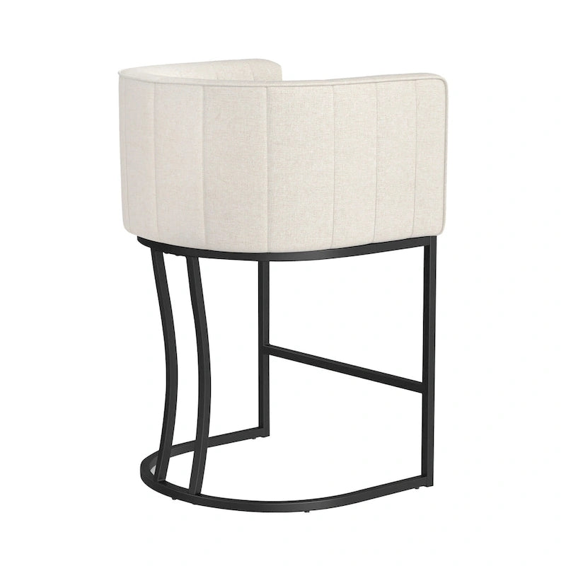 Tabourets de bar modernes de 66 cm avec cadre en métal, lot de 4