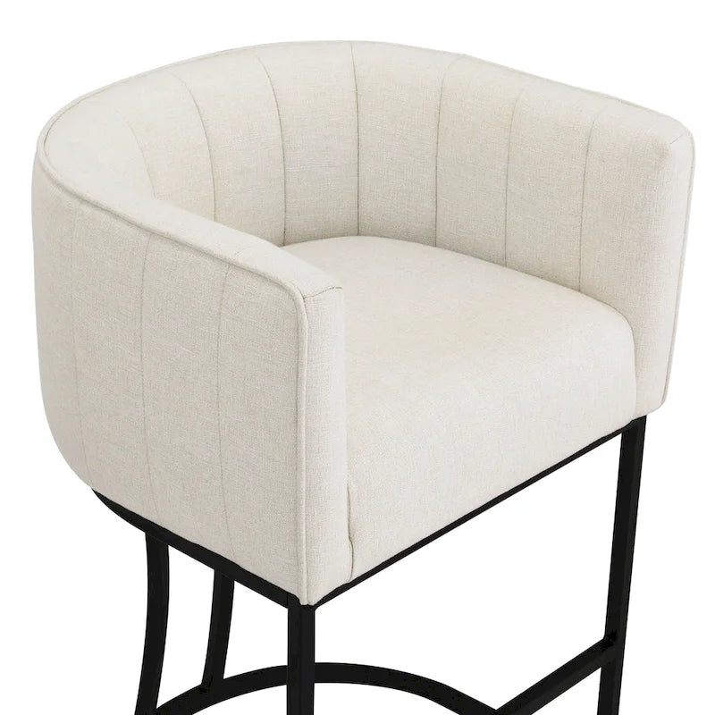 Tabourets de bar modernes de 66 cm avec cadre en métal, lot de 4