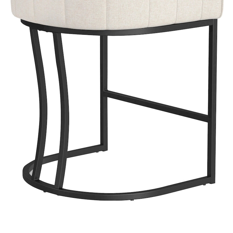 Tabourets de bar modernes de 66 cm avec cadre en métal, lot de 4