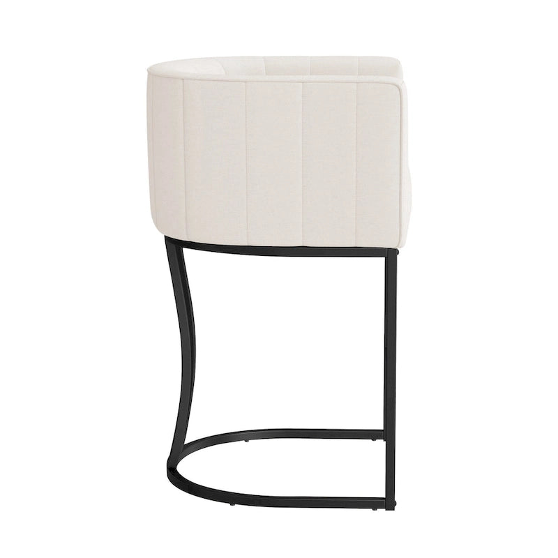 Tabourets de bar modernes de 66 cm avec cadre en métal, lot de 4