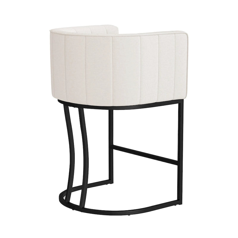 Tabourets de bar modernes de 66 cm avec cadre en métal, lot de 4