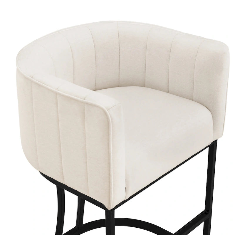 Tabourets de bar modernes de 66 cm avec cadre en métal, lot de 4