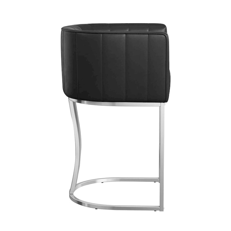 Tabourets de bar modernes de 66 cm avec cadre en métal, lot de 4