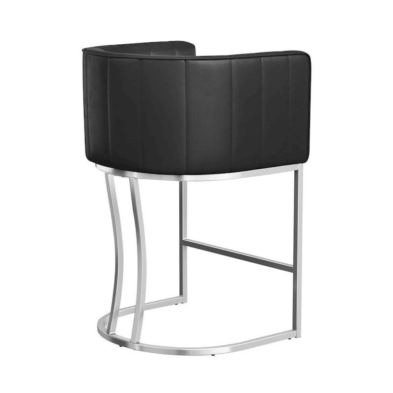 Tabourets de bar modernes de 66 cm avec cadre en métal, lot de 4