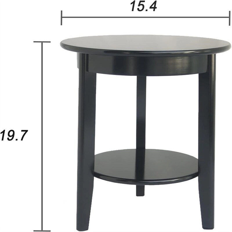 Table d'appoint en bois à 2 niveaux - 39P x 39L x 50H cm