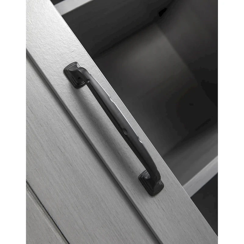 Meuble d'appoint 81 cm style porte de grange coulissante avec étagères réglables