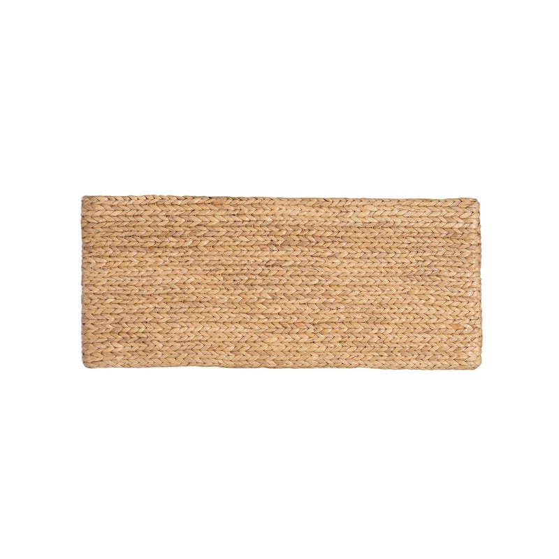 Banc d'appoint en jacinthe naturelle et bois d'hévéa avec finition laquée