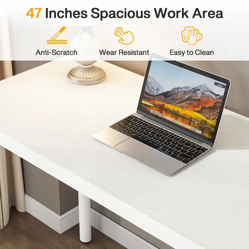 Bureau de style industriel avec tiroirs et cadre en métal de 119 cm