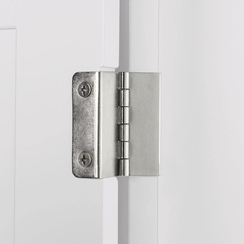 Meuble de rangement deux portes pour salle de bain et buanderie avec tiroir et étagère réglable - Blanc