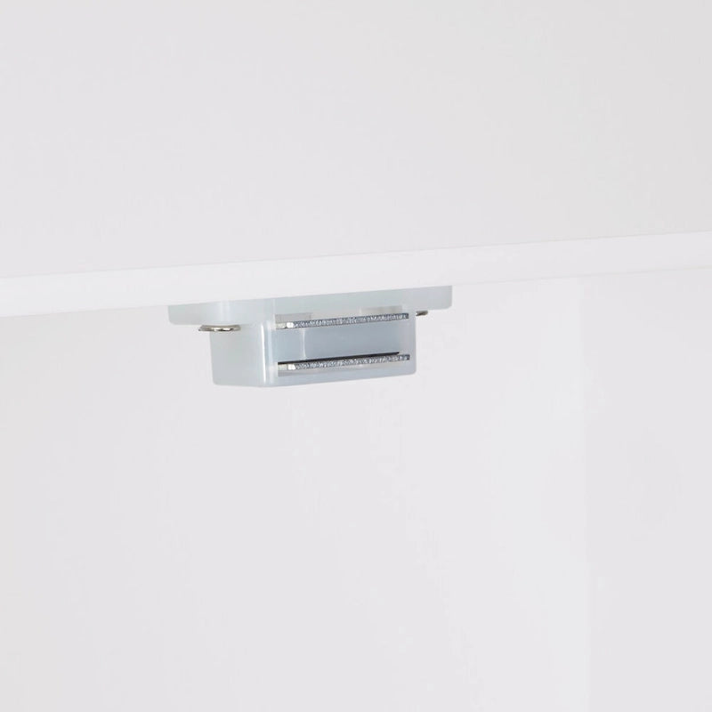 Meuble de rangement deux portes pour salle de bain et buanderie avec tiroir et étagère réglable - Blanc