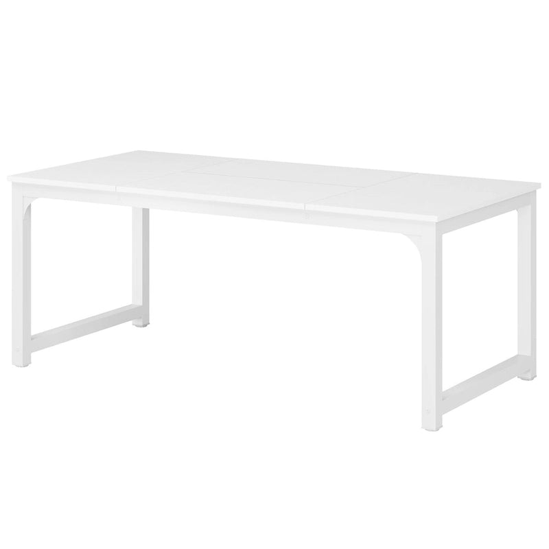 Table de salle à manger moderne pour 6 à 8 personnes avec piètement métallique